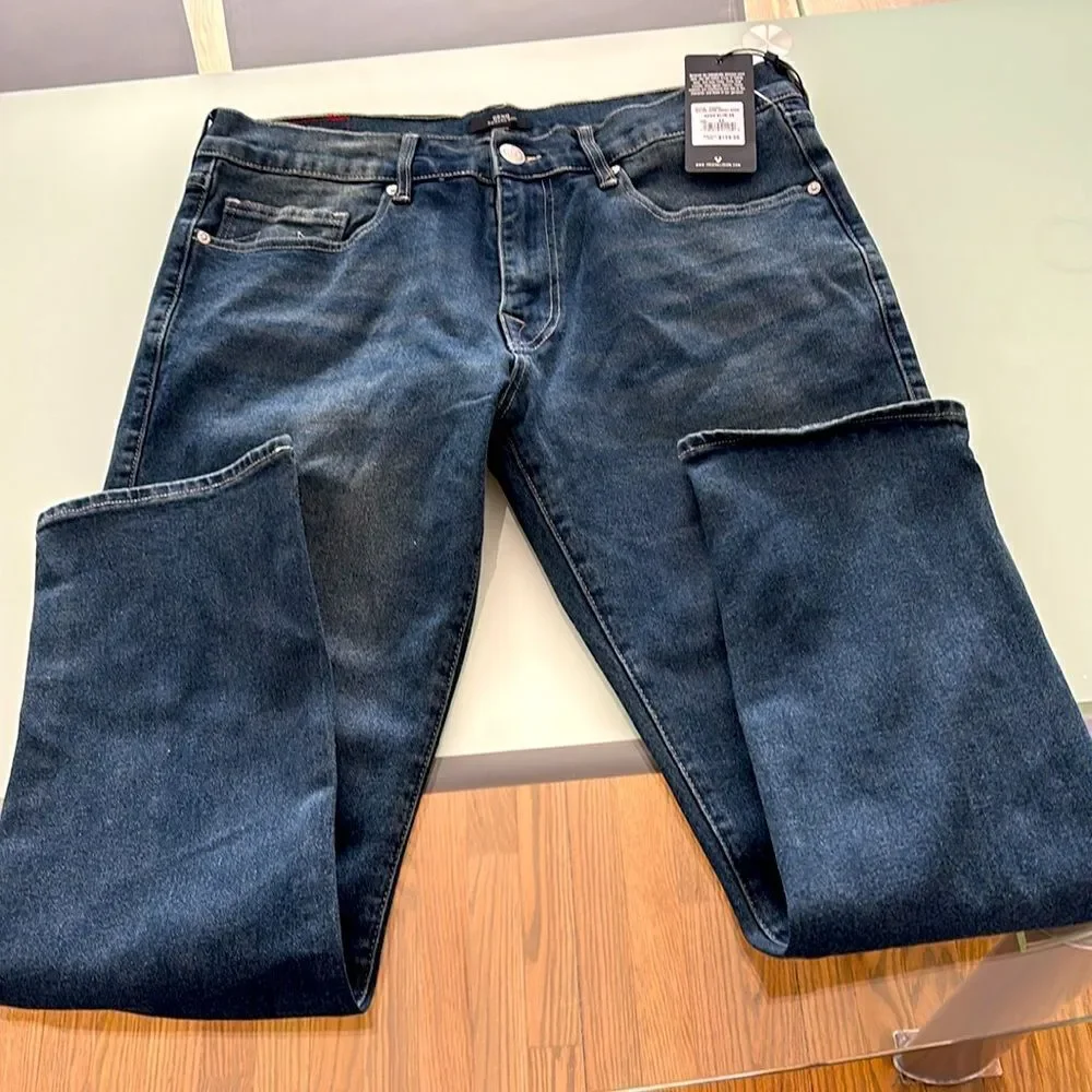 True Religion jeans NWT w34 l32 GENO relaxed slim dark smoky wash